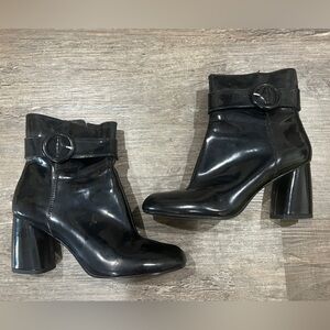 Nine West Kyra Black Patent Bootie
